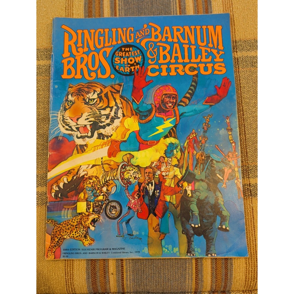 Vintage 1978 Ringling Bros Barnum Bailey Circus 108th Edition Souvenir Program